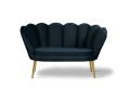 sofa VEGAS 2-osobowa czarna tk.bluvel 19