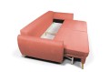 sofa FARO 3-osobowa rozkładana łososiowy tk. castel 55