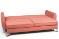 sofa FARO 3-osobowa rozkładana łososiowy tk. castel 55