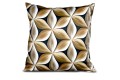 poduszka 45x45 geometryczny wzór czarno-brązowy