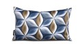 poduszka 50x30 geometryczny wzór niebiesko-beżowy
