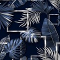bieżnik 40x120 wzór palmy granatowe