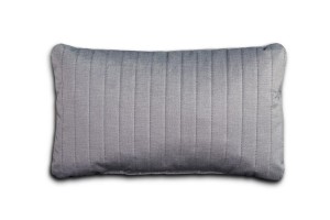 poduszka 50x30 tkanina: fancy szara pikowana 
