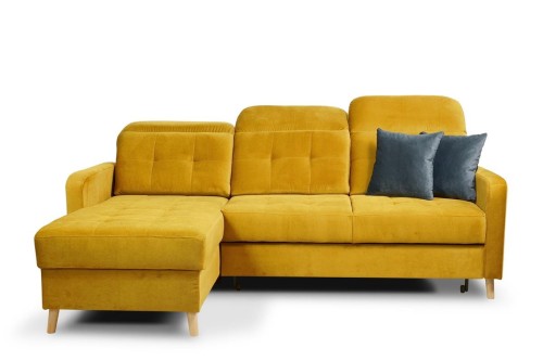 narożnik OXFORD rozkładany żółty tk. kronos 1/34