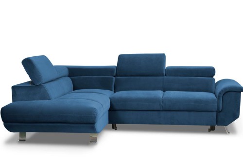 narożnik MATHIS lewy rozkładany granatowy tk.matt velvet 79