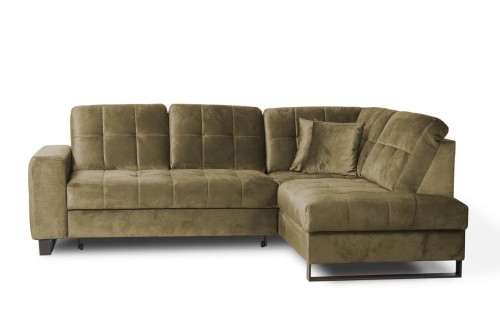 narożnik GALAXY prawy rozkładany brązowy tk.monolith 20