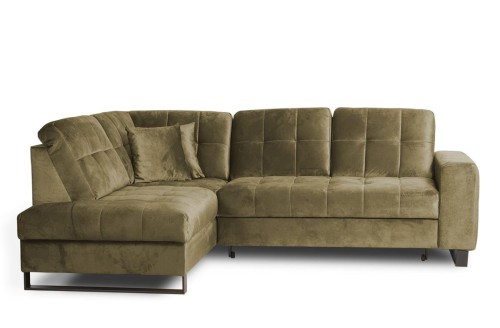 narożnik GALAXY lewy rozkładany brązowy tk. monolith 20