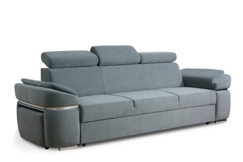 sofa SPECTRO 3-osobowa rozkładana popielata tk. mono 247