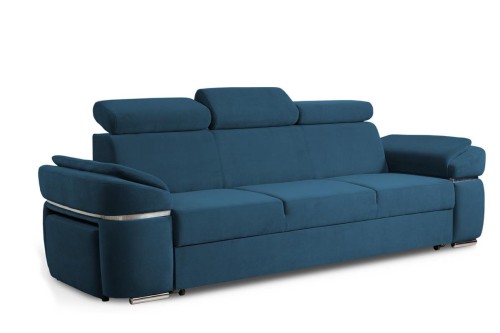 sofa SPECTRO 3-osobowa rozkładana granatowa tk.mono 241