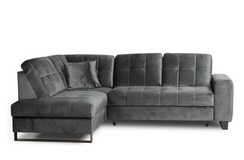 narożnik GALAXY lewy rozkładany popielaty tk.monolith 97