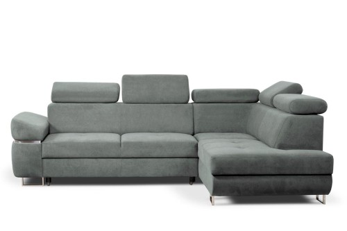 narożnik DOVER prawy rozkładany popielaty tk.mono 247