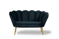 sofa VEGAS 2-osobowa czarna tk.bluvel 19