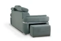sofa SPECTRO 3-osobowa rozkładana popielata tk. mono 247