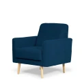 zestaw MALMO wersalka + 1 fotel granatowy tk.matt velvet 79