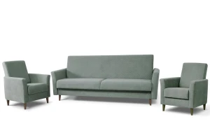 zestaw GAMMA wersalka + 2 fotele szary tk.uttario velvet 2970