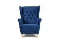 zestaw IVAR fotel + puf granatowy tk.helio 5208