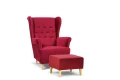 zestaw IVAR fotel + puf bordo tk.helio 5212