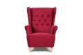 zestaw IVAR fotel + puf bordo tk.helio 5212