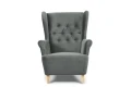 zestaw IVAR fotel + puf szary tk.helio 5224