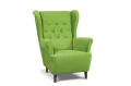 zestaw IVAR fotel + puf zielony tk.bluvel 75