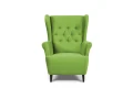 zestaw IVAR fotel + puf zielony tk.bluvel 75