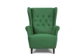 zestaw IVAR fotel + puf zielony tk.bluvel 78