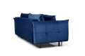 sofa LENOX 3-osobowa rozkładana granatowa tk. bluvel 86