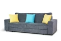 sofa TOMMY 3-osobowa rozkładana popielata tk.orinoco 96/40/85