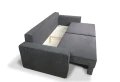 sofa TOMMY 3-osobowa rozkładana popielata tk.orinoco 96/40/85