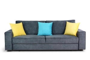 sofa TOMMY 3-osobowa rozkładana popielata tk.orinoco 96/40/85