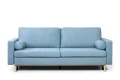 sofa XARA 3-osobowa rozkładana niebieska tk. castel 74