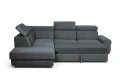 narożnik ATLANTIS lewy rozkładany popielaty tk.letto 99