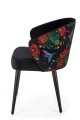 krzesło CANELLI 5  tkanina Magic Velvet 2219 / kolibry, drewno czarne