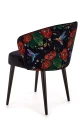 krzesło CANELLI 5  tkanina Magic Velvet 2219 / kolibry, drewno czarne