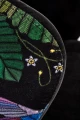 krzesło CANELLI 5  tkanina Magic Velvet 2219 / kolibry, drewno czarne