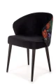 krzesło CANELLI 5  tkanina Magic Velvet 2219 / kolibry, drewno czarne