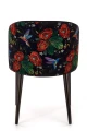 krzesło CANELLI 5  tkanina Magic Velvet 2219 / kolibry, drewno czarne