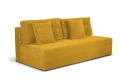 sofa BOVA 3-osobowa rozkładana żółta tk.lincoln 48