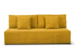 sofa BOVA 3-osobowa rozkładana żółta tk.lincoln 48