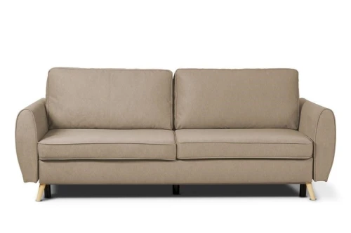 sofa FARO 3-osobowa rozkładana brązowa tk.castel 20