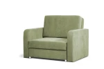 sofa RINO I  1-osobowa rozkładana z pojemnikiem jasno szara tk. soro 90