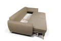 sofa FARO 3-osobowa rozkładana brązowa tk.castel 20