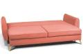 sofa FARO 3-osobowa rozkładana łososiowy tk. castel 55