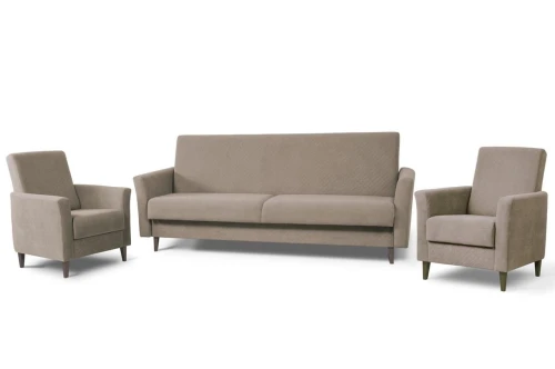 zestaw GAMMA wersalka + 2 fotele brązowy tk.uttario velvet 2975