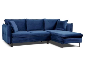 narożnik LENOX prawy rozkładany granatowy tk.bluvel 86