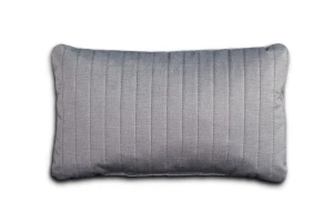 poduszka 50x30 tkanina: fancy szara pikowana 