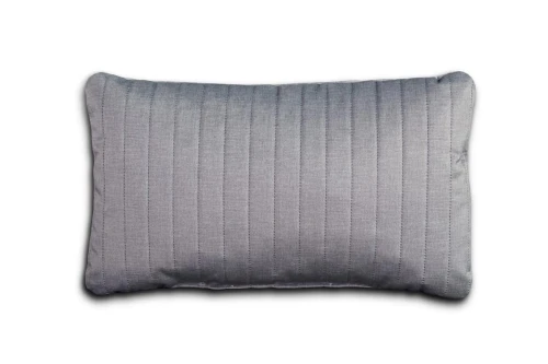 poduszka 50x30 tkanina: fancy szara pikowana 