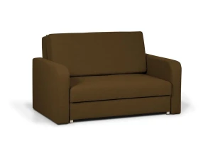 sofa RINO II  2-osobowa rozkładana z pojemnikiem brązowa tk. soro 28