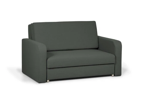 sofa RINO II  2-osobowa rozkładana z pojemnikiem ciemno szara tk. soro  97