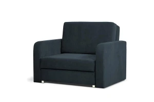 sofa RINO I  1-osobowa rozkładana z pojemnikiem granatowa tk. soro 76